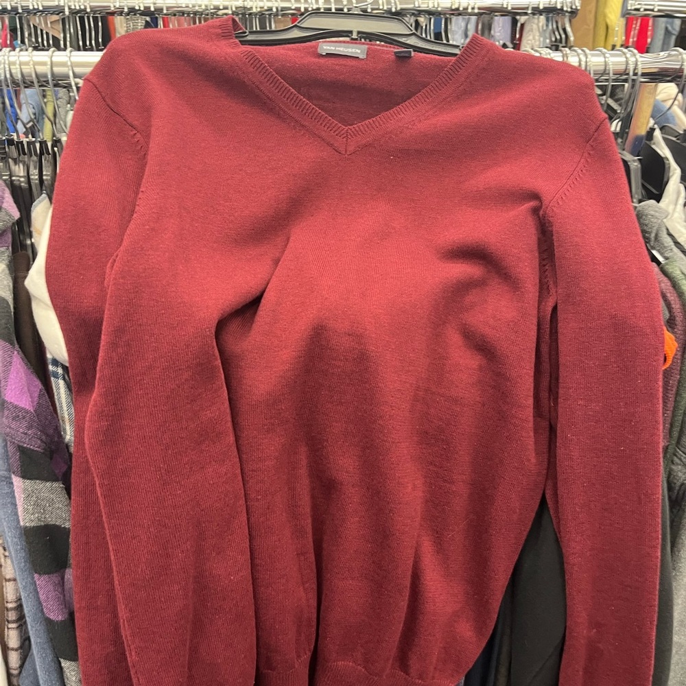 Elegant Maroon V-Neck Sweater